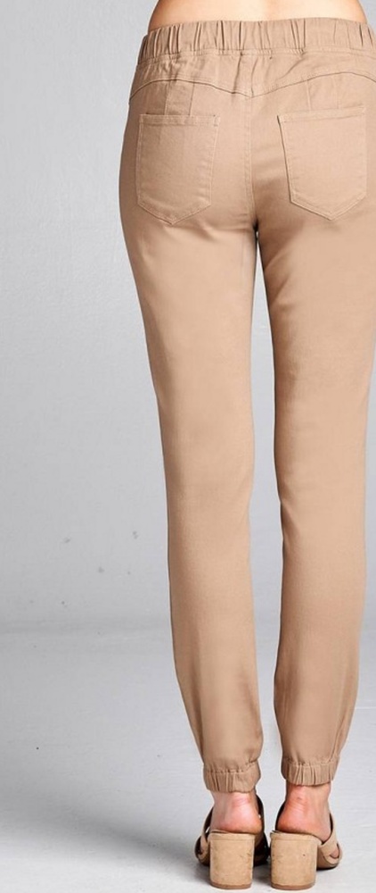 LAST 1! Khaki Drawstring Pants - Picture 4 of 5